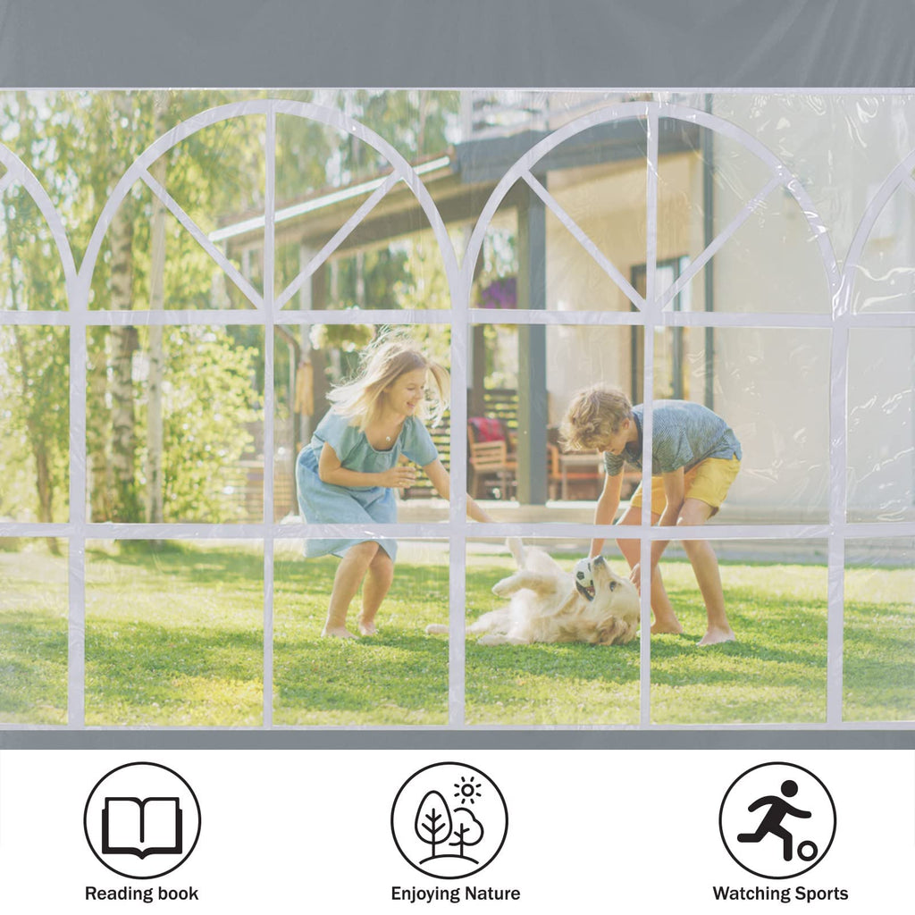 ABCCANOPY 2-Pack 3M Gazebo Sidewalls | Waterproof Window Panels, Grey