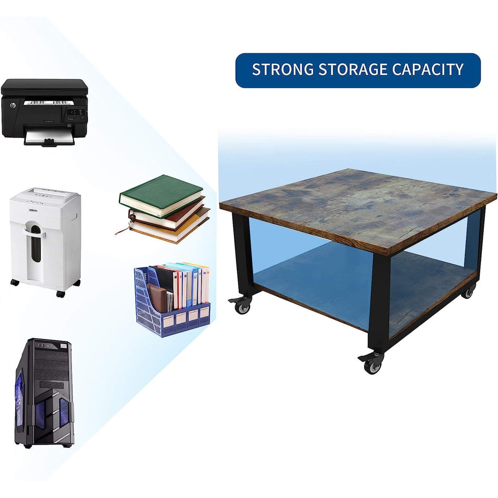PUNCIA 2-Tier Movable Laser Printer Copier Stand Cart for Home Office - image 4