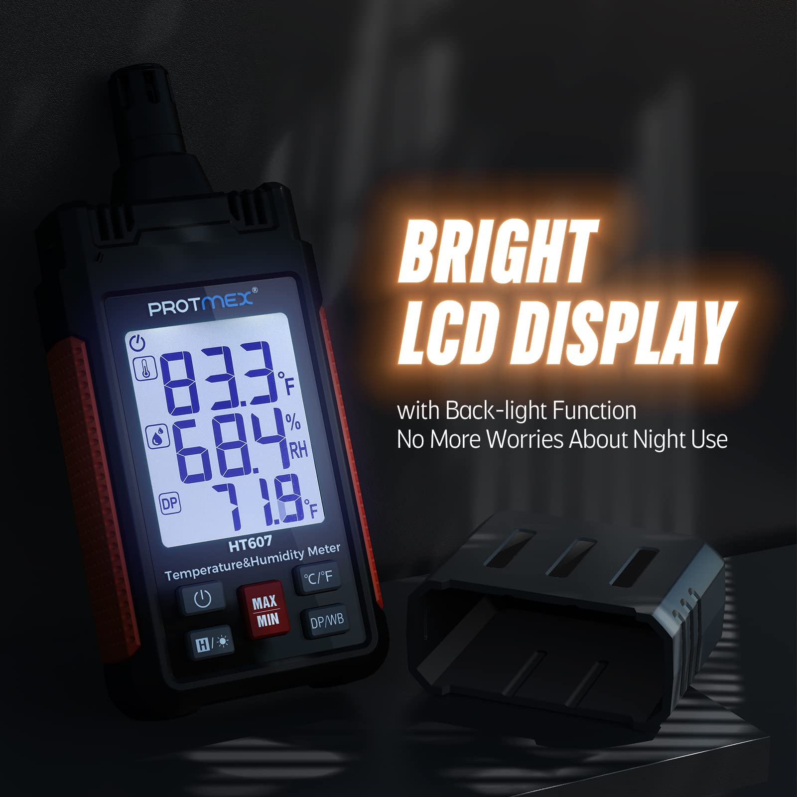 Protmex HT607 Digital Hygrometer - High Precision Temp & Humidity Meter