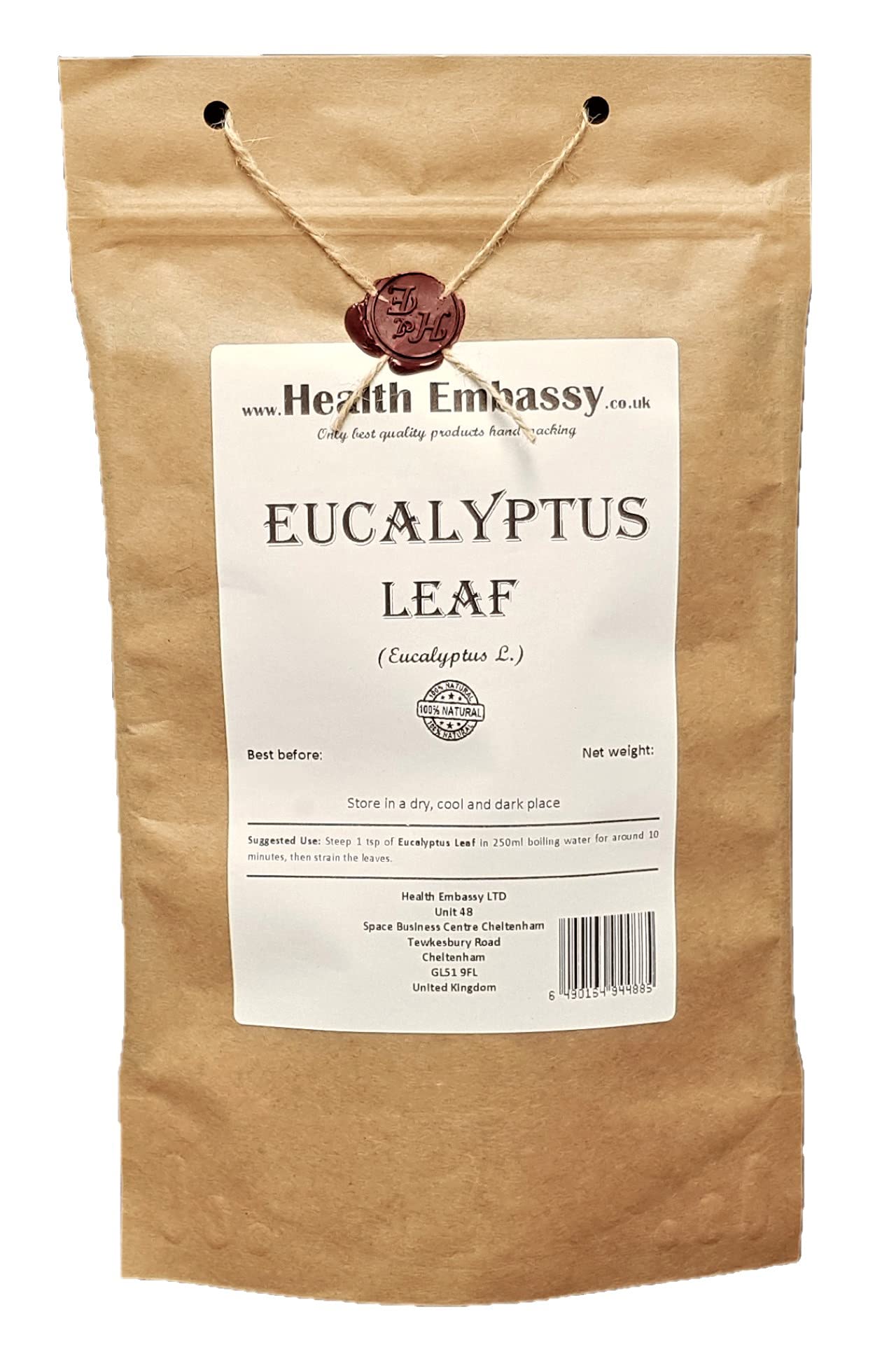 Health Embassy Eucalyptus Leaf Loose Herbal Tea - Natural & Caffeine Free (100g)