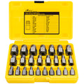Topec 25-Piece Double Head Screw Extractor Set | CR-MO Steel Bolt Remover