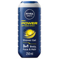 NIVEA MEN Power Fresh Shower Gel – Aloe Vera Body Wash (400ml, 6 Pack)