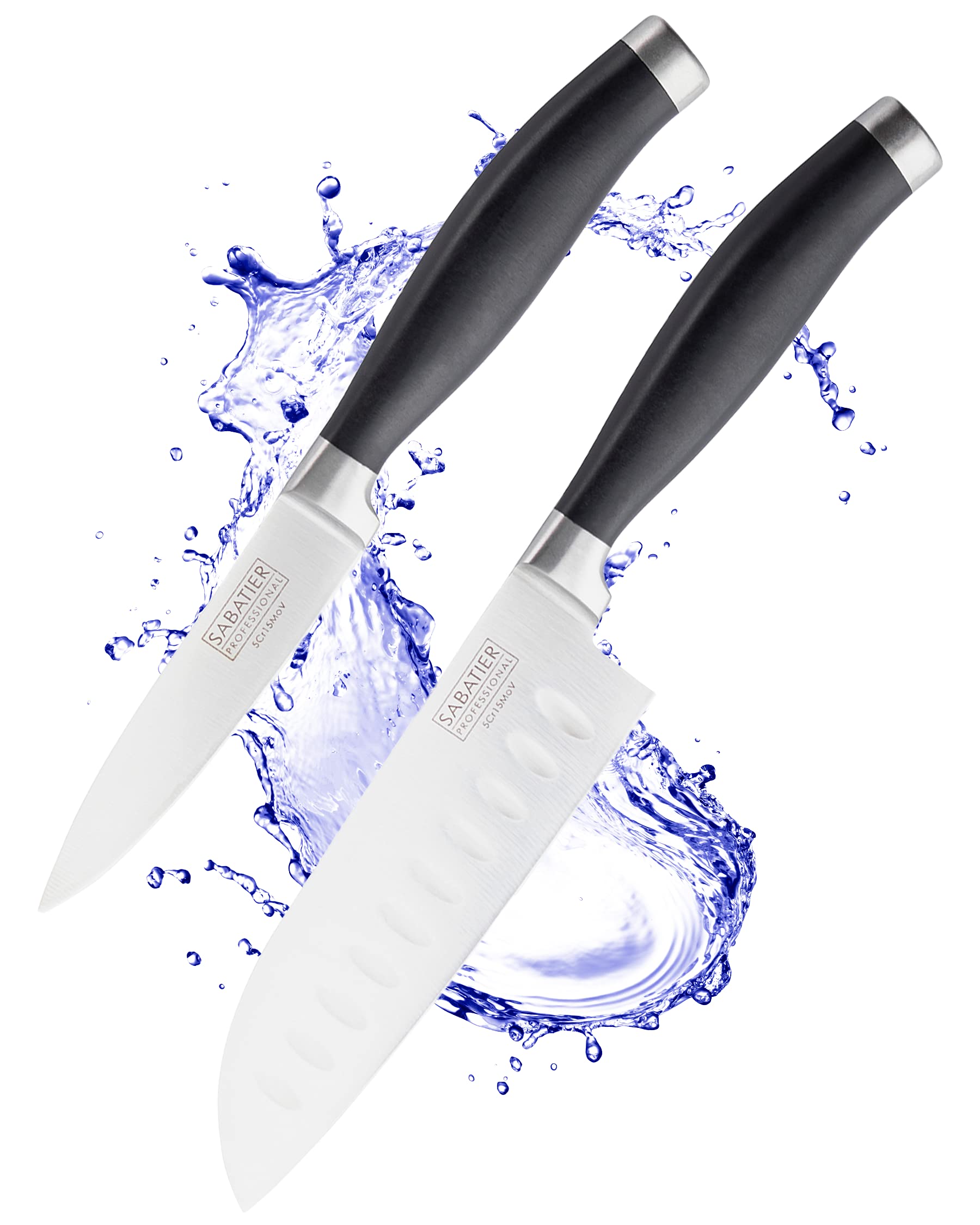 Sabatier Professional 2pc Knife Set – Santoku & Paring Stainless Steel