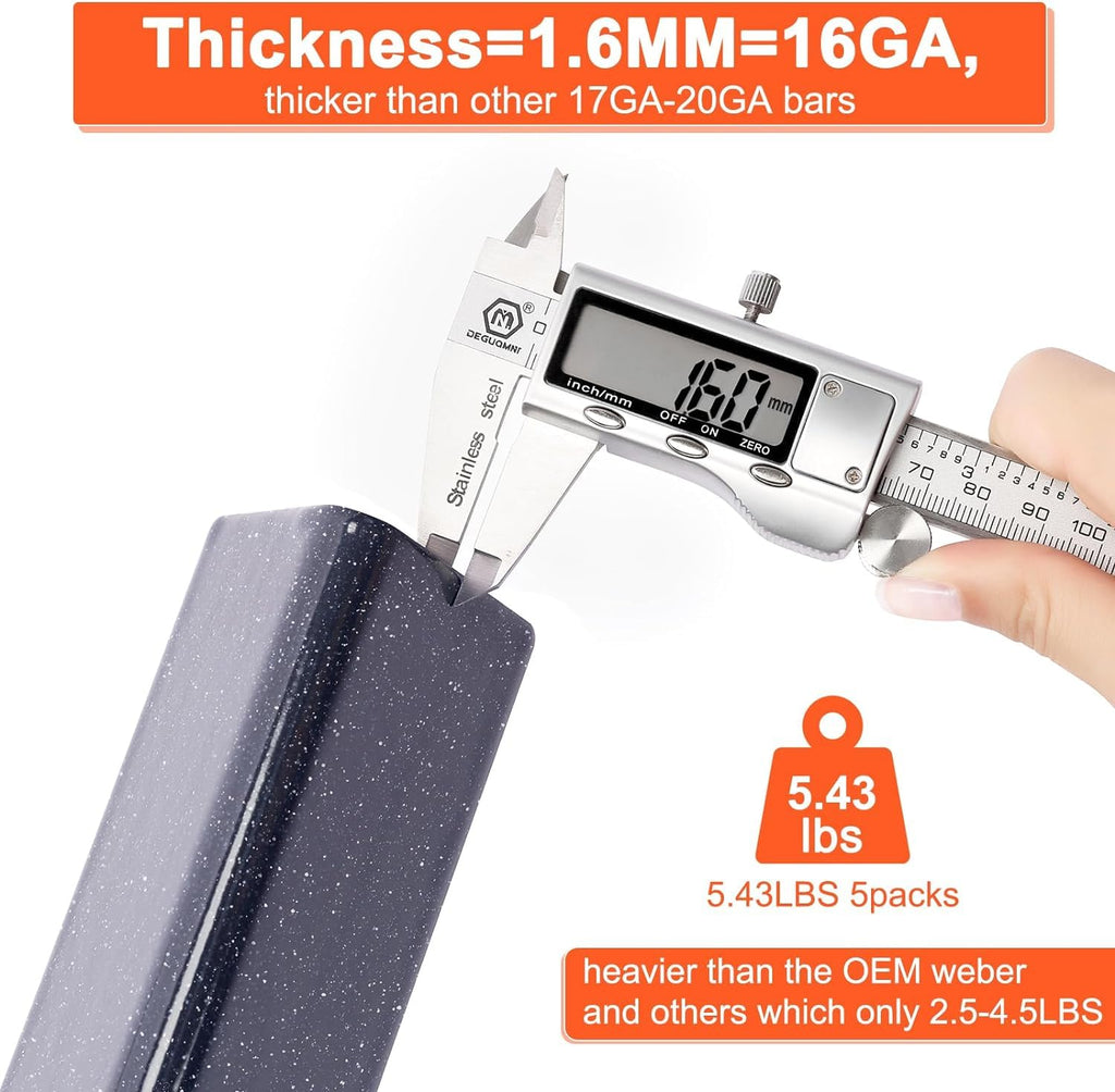 GFTIME 44.5cm Flavorizer Bars for Weber Genesis 300 Series, 5-Pack