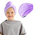 tiddlers & nippers Microfiber Hair Wrap Towel | Large Turban - Purple