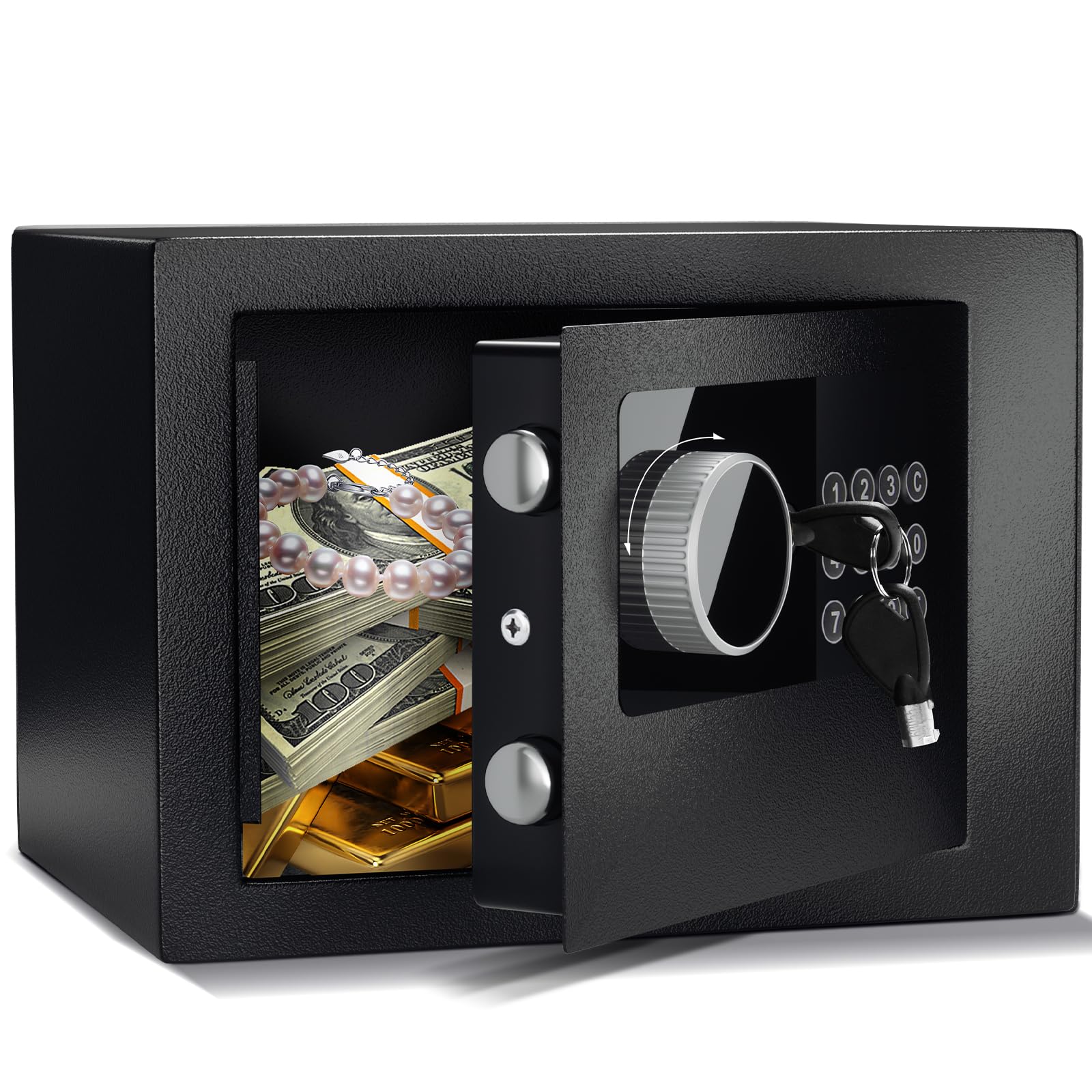 LOIVIYA Digital Electronic Cash Money Safe Box | 6.6L Alloy Steel Safe