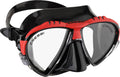 Cressi Matrix Diving Mask – Soft Silicone Snorkeling Mask, Black/Red