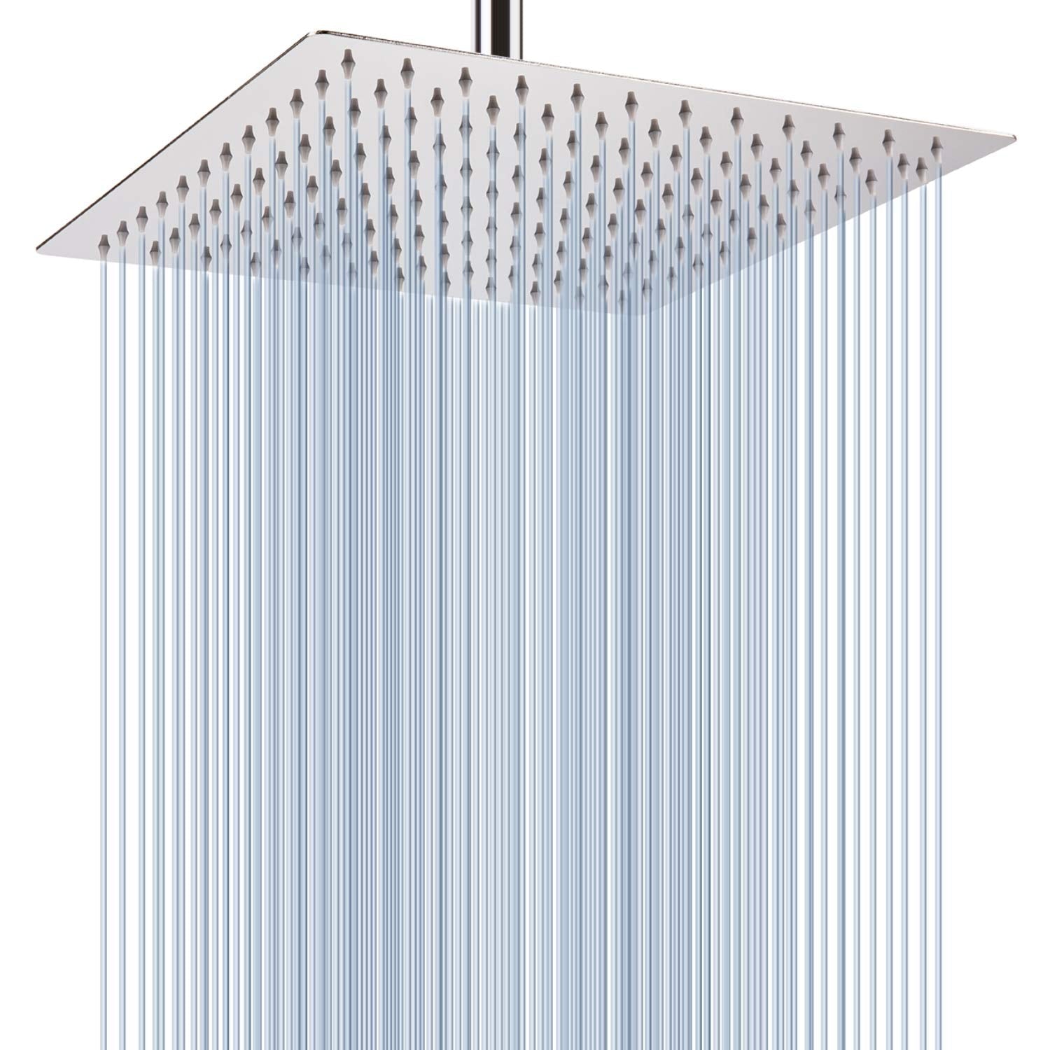 12" Rain Shower Head – High Pressure Stainless Steel Square