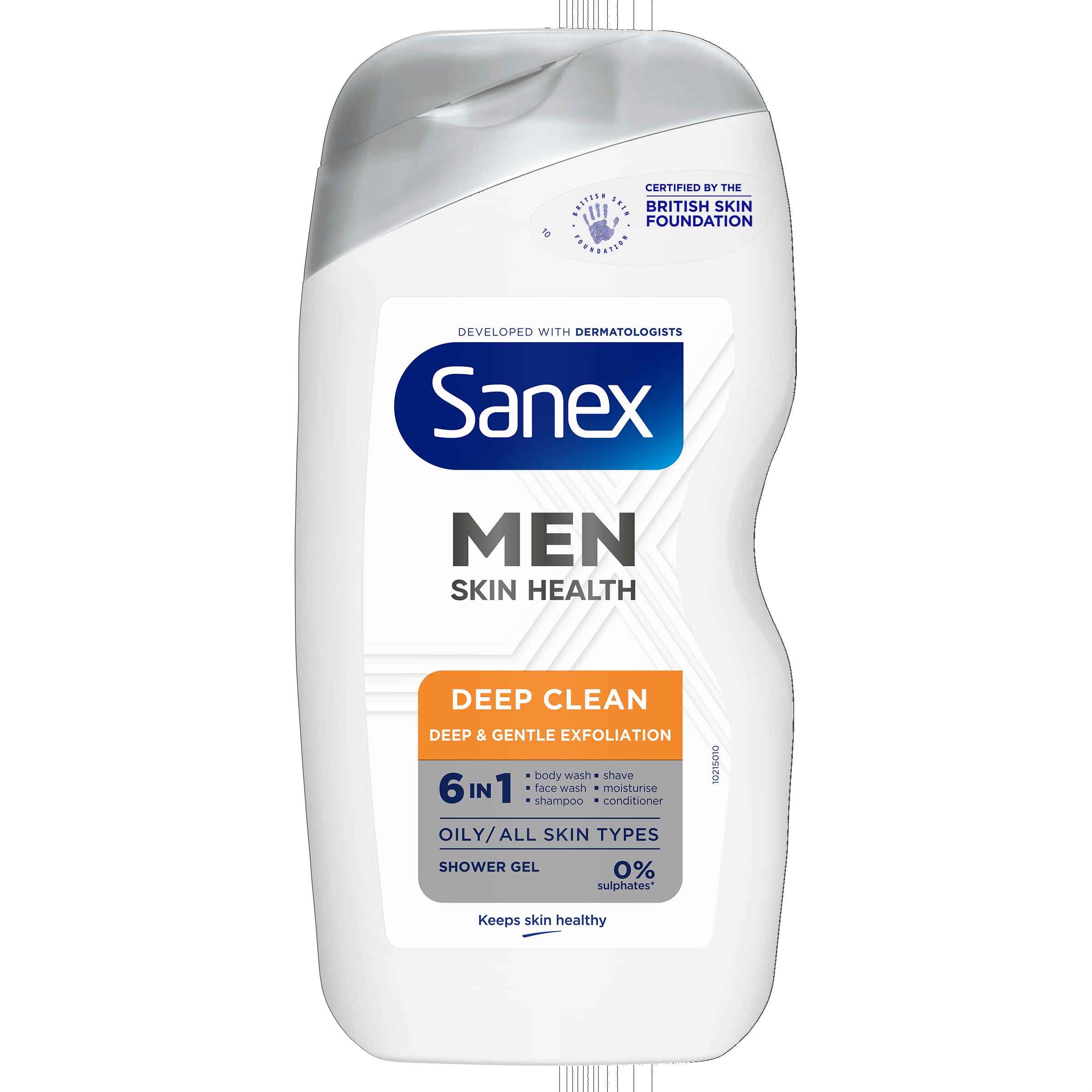 Sanex Men Skin Health Deep Clean Shower Gel for Oily Skin – 400ml (6 Pack)