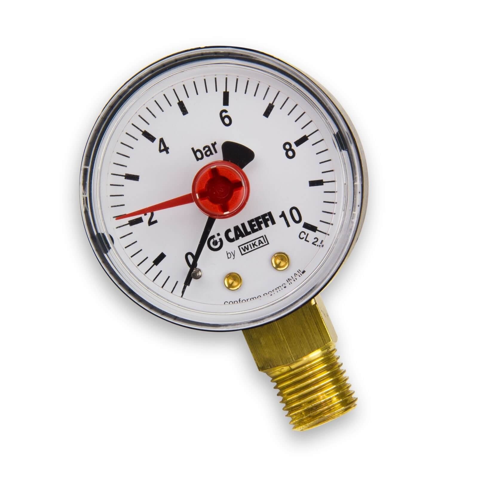 Caleffi 1/2 Inch Water Pressure Regulator with Gauge and Cartridge