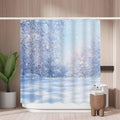 Jolof Store Winter Snow Landscape Shower Curtain | Mold Resistant Polyester