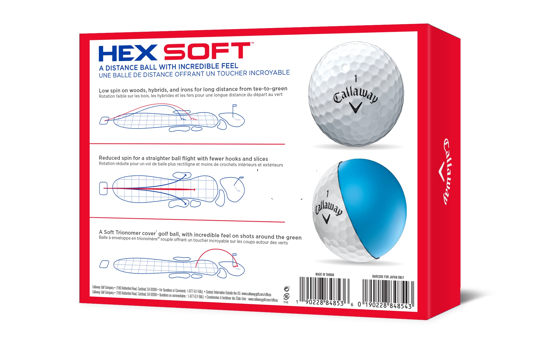 Callaway Hex Soft Golf Balls 2019 - Low Compression - White, 24 Pack