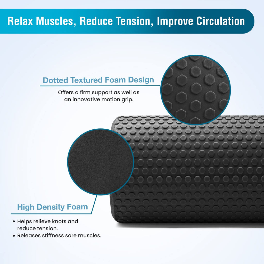 Beenax 90cm High Density Foam Roller – Deep Tissue Muscle Massage