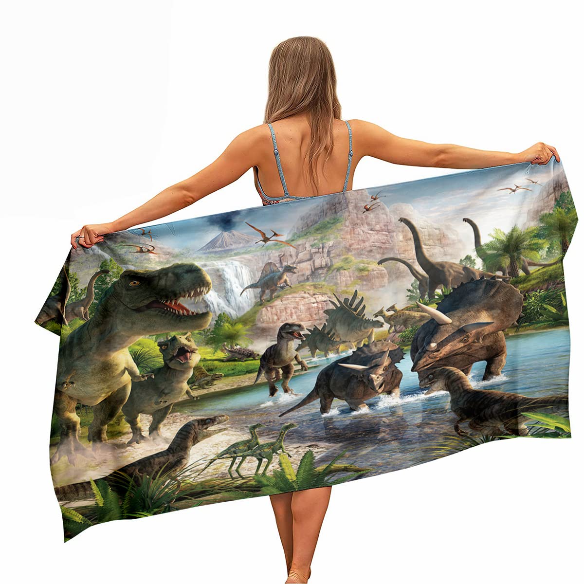 Ulticool Dinosaur Microfibre Travel Towel – Quick-Dry Sand-Resistant 160x80cm