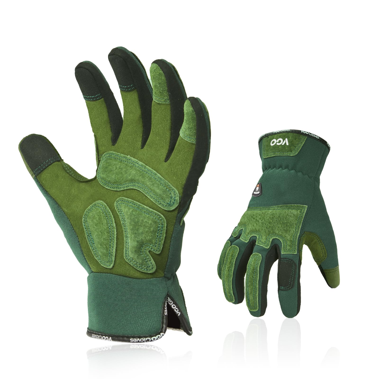 Vgo Women's Pig Leather Gardening Gloves | Thornproof Touchscreen Utility