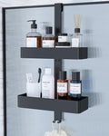 Kitsure Shower Caddy – 2-Tier Over Door Rustproof Hanging Bathroom Shelf