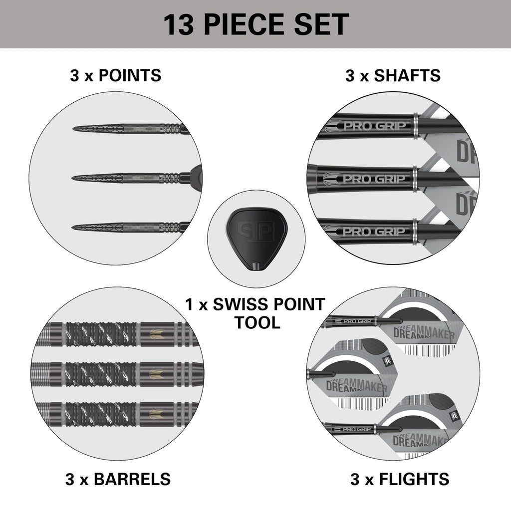 Target Darts Dimitri Van Den Bergh x ECHO 90% Tungsten Steel Tip Set - 24g