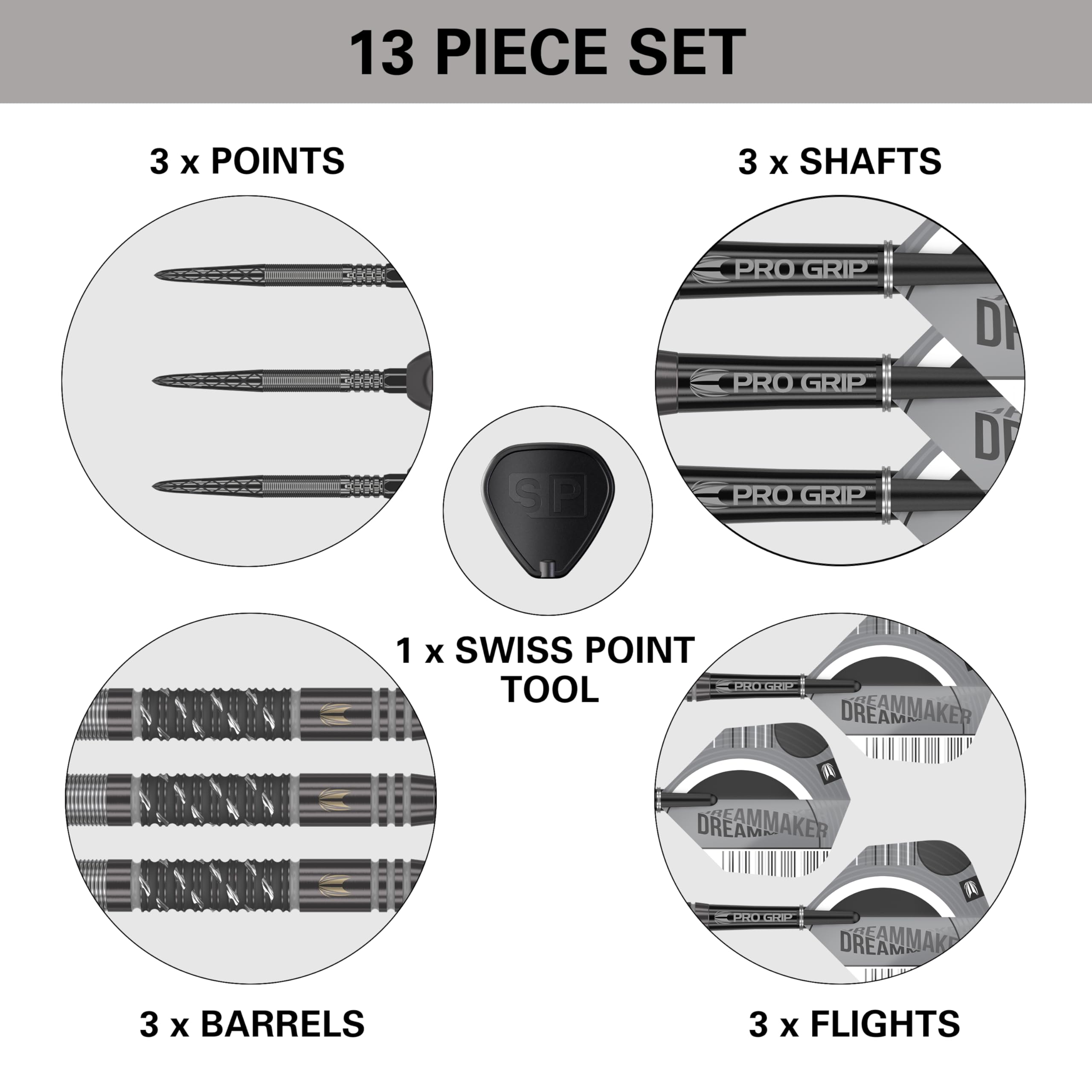 Target Darts Dimitri Van Den Bergh x ECHO 90% Tungsten Steel Tip Set - 24g