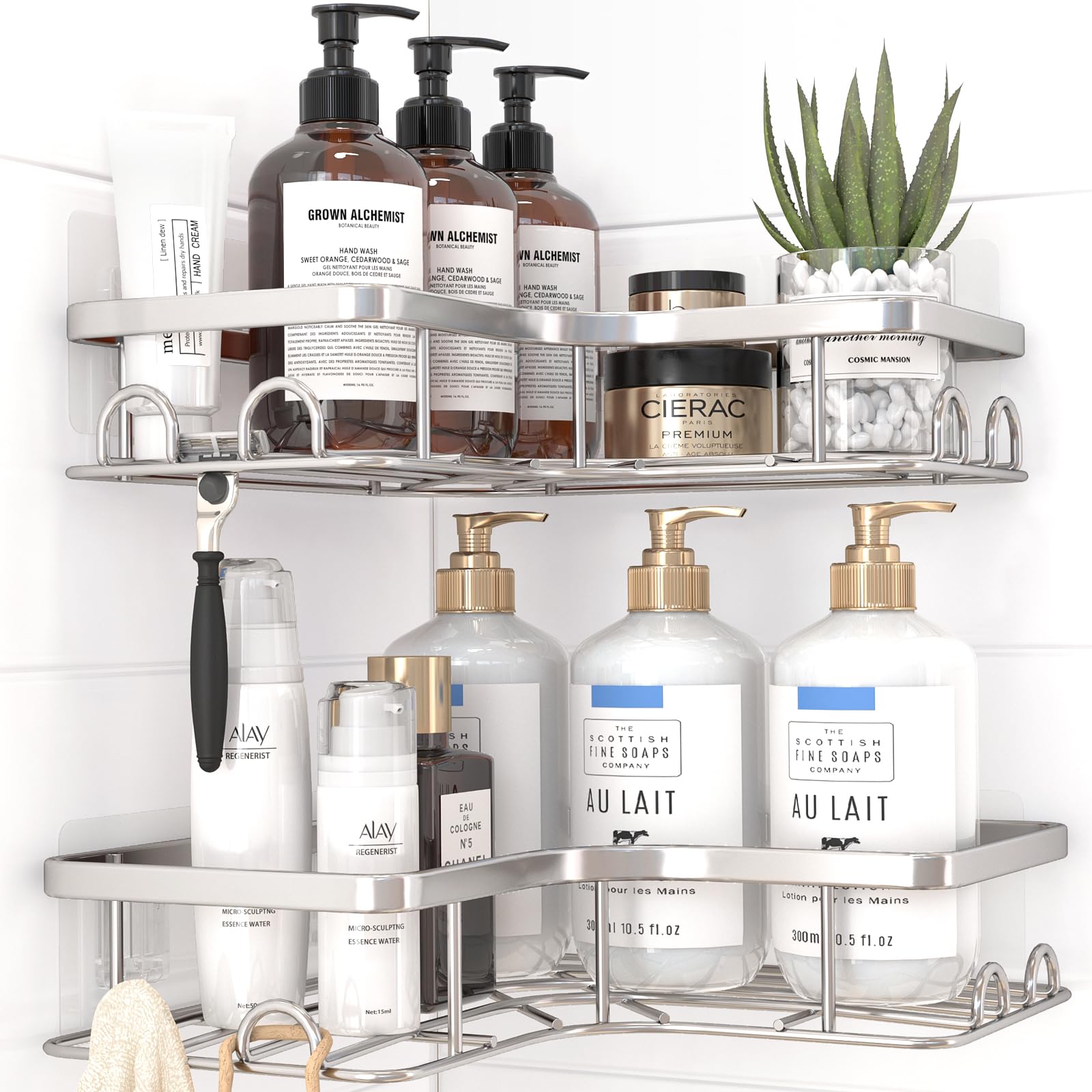Kitsure Corner Shower Caddy – 2 Pack Rustproof Stainless Steel Organizer