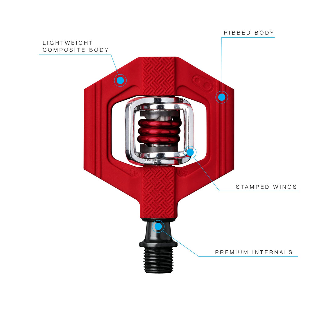 Crankbrothers Candy 1 MTB Pedals – Composite Body – Red Clipless