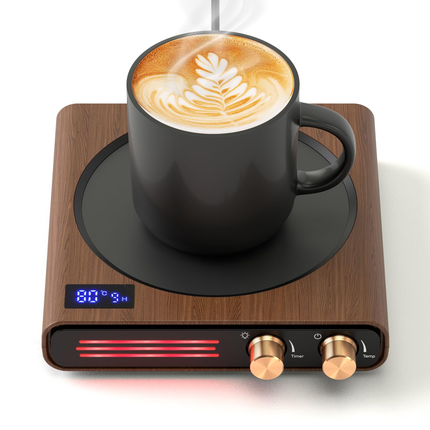 CEROBEAR Electric Coffee Mug Warmer - 9 Temp Settings & Auto Shut Off