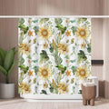 Woutay Sunflower & Pumpkin Shower Curtain | Mold Resistant Polyester