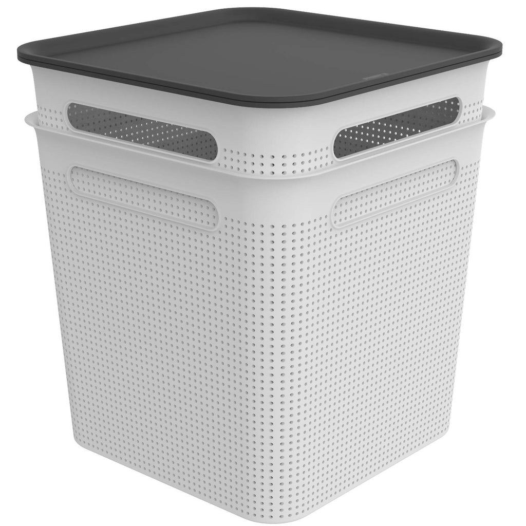 Rotho, Brisen, Lid for storage box 18l, Plastic PP BPA-free, anthracite, 29,6 x 29,6 x 1,2 cm