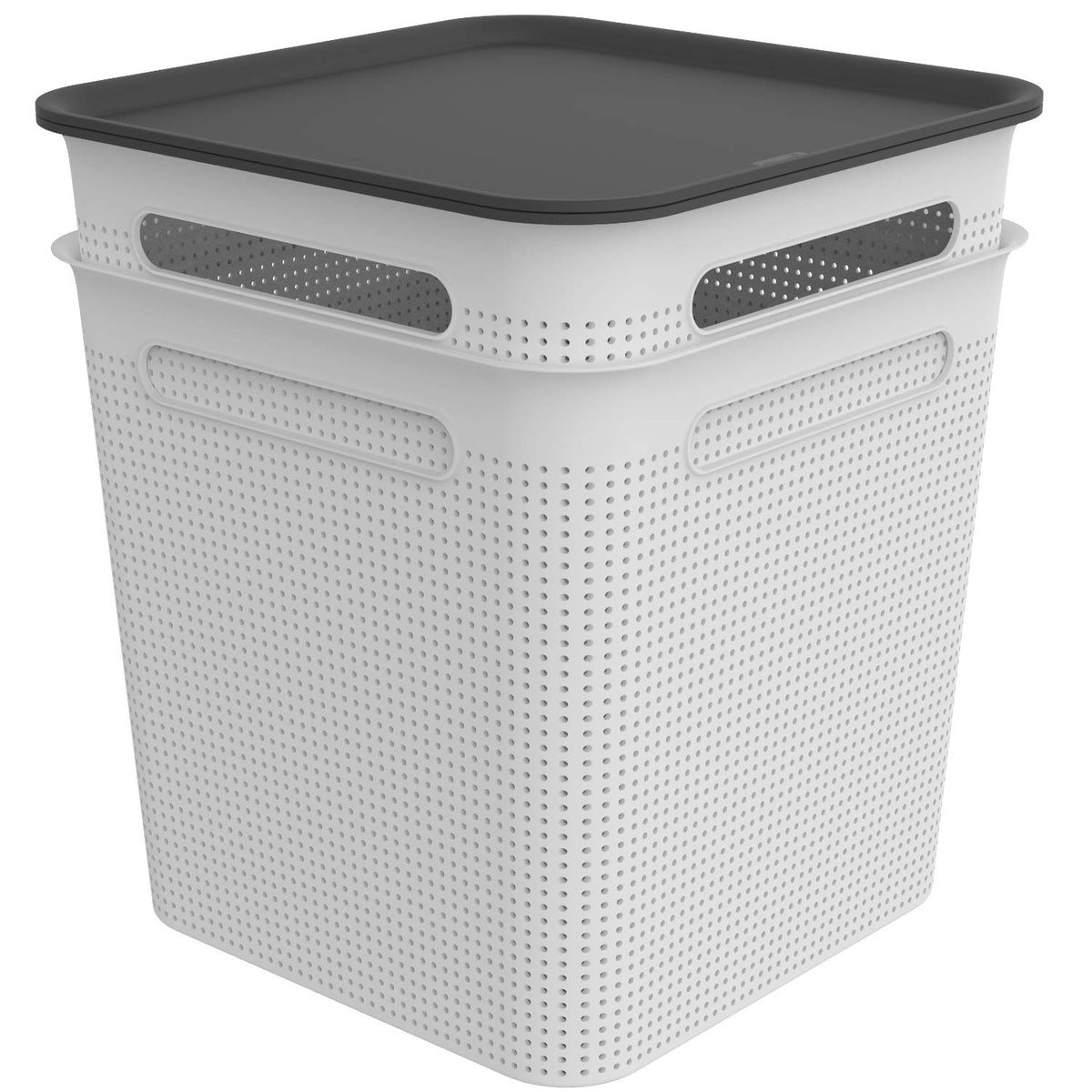 Rotho, Brisen, Lid for storage box 18l, Plastic PP BPA-free, anthracite, 29,6 x 29,6 x 1,2 cm