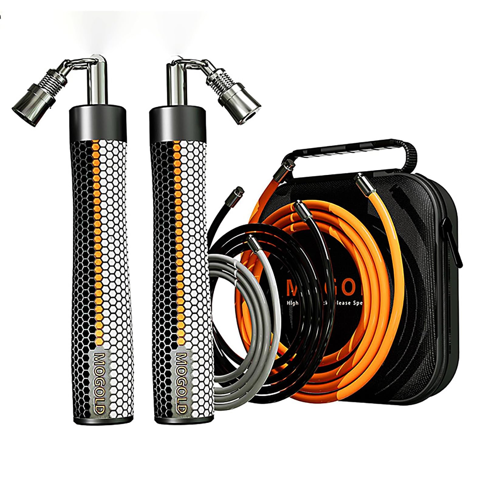 Mogold Weighted Jump Rope Set | Interchangeable PVC Steel Wires