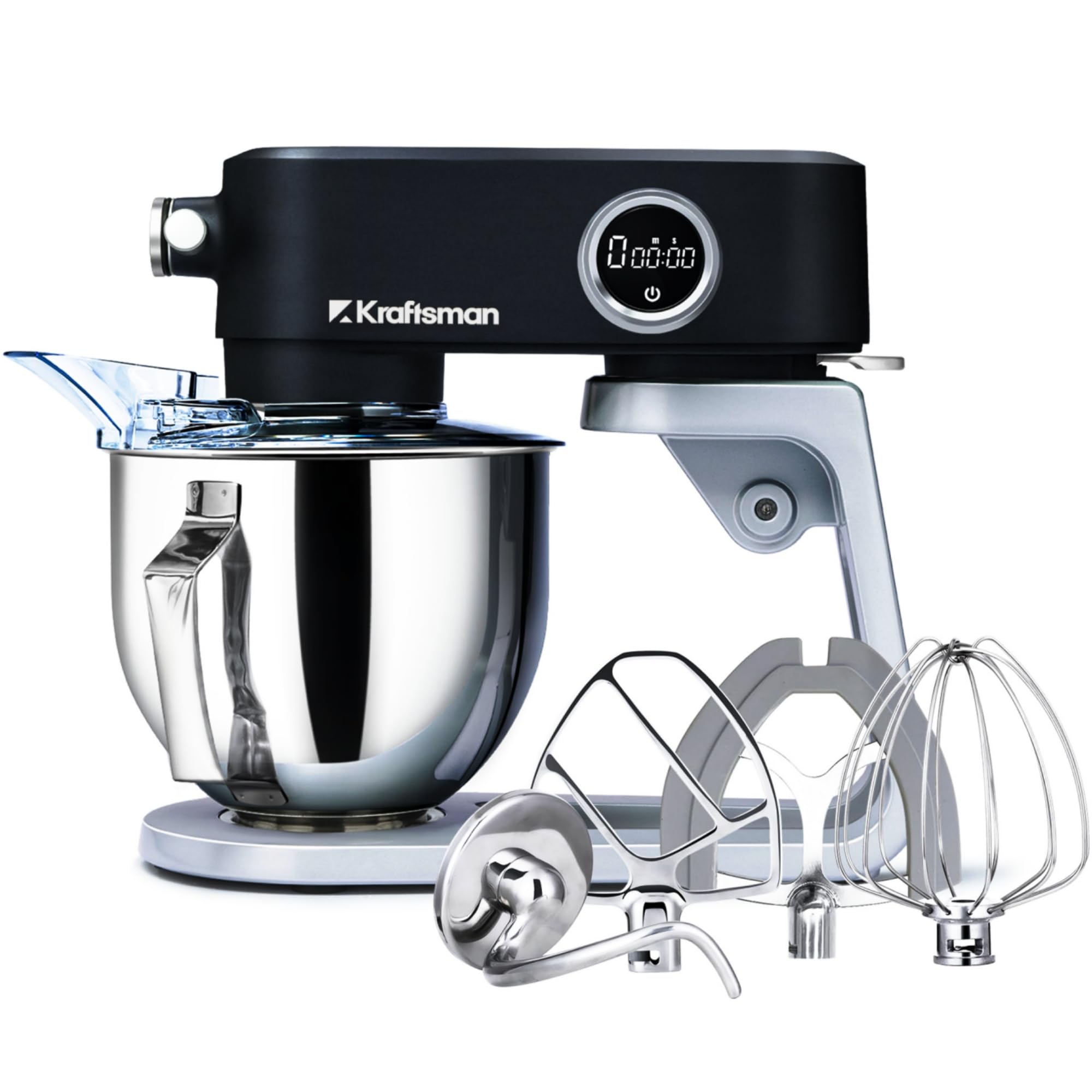 Kraftsman 5L Full Metal Stand Mixer | 8-Speed Kitchen Mixer with Timer