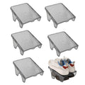 Yocdunm 6 Pcs Double Layer Shoe Rack Slots Organizer Stacker Space Saving Transparent Plastic Shoe Holder Stand Shoe Rack Wardrobe Storage For Cabinet - image 1
