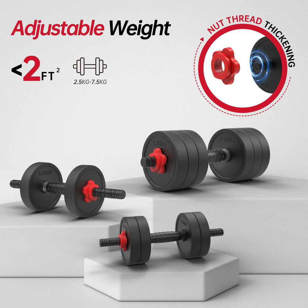 JOROTO 4-in-1 Adjustable Dumbbell Set | Kettlebell & Barbell Home Gym Weights
