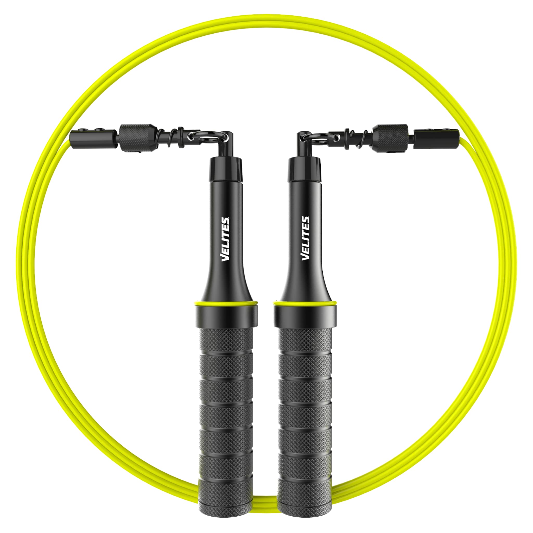 Velites Earth 2.0 Weighted Jump Rope | Aluminum Fitness Rope - Black