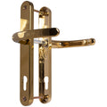 UPVC Door Handle – Polished Brass Lever – 92mm PZ 210mm