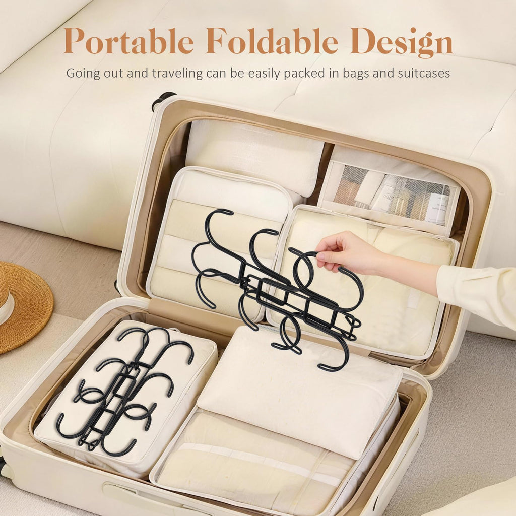 Hat Organizer for Closet, Collapsible Caps Rack with 10 Rotatable Large Hooks, Holds Up to 40 Baseball Caps - image 5
