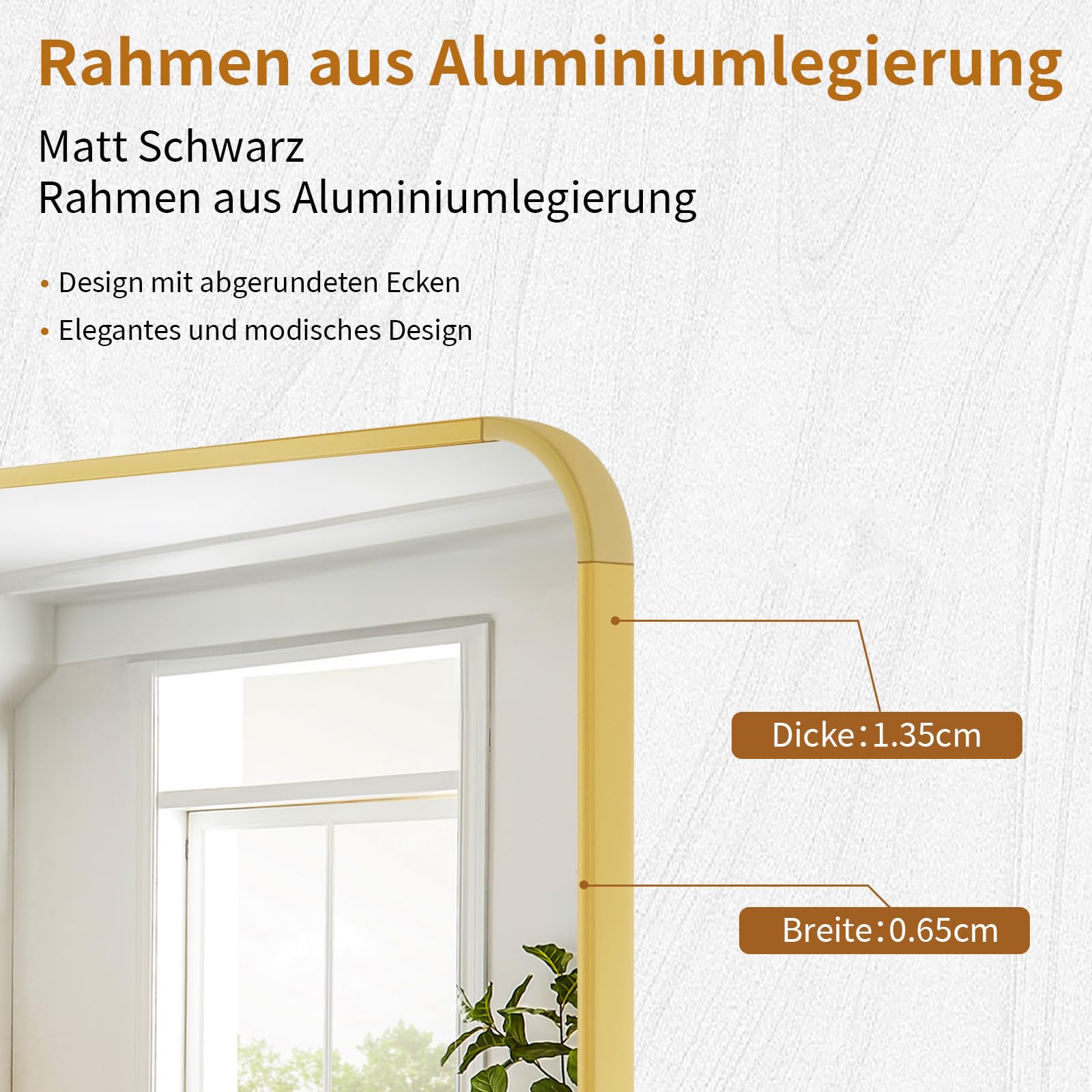 Koonmi Full Length Standing Mirror | 40x150cm Shatterproof Floor Mirror