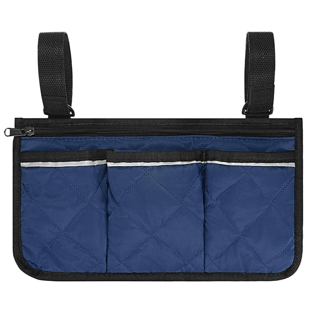 TIXIPEM 1-Pack Beach Chair Armrest Bag 12.8"x7" Polyester, Dark Blue - image 1