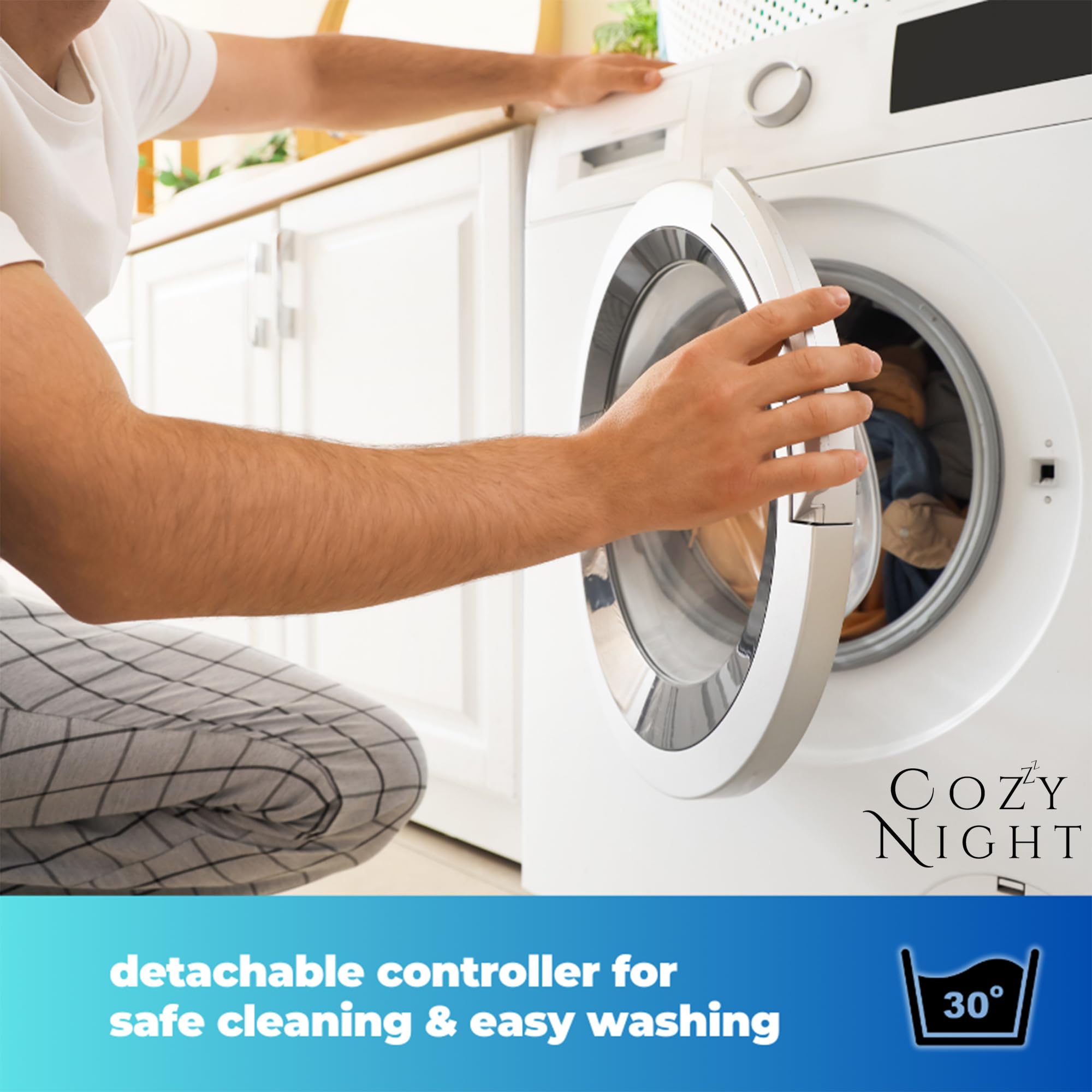 Cozy Night Superking Electric Blanket | Dual Control Heated Mattress Cover