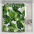 JOTOM Green Leaf Waterproof Polyester Shower Curtain with 12 Hooks