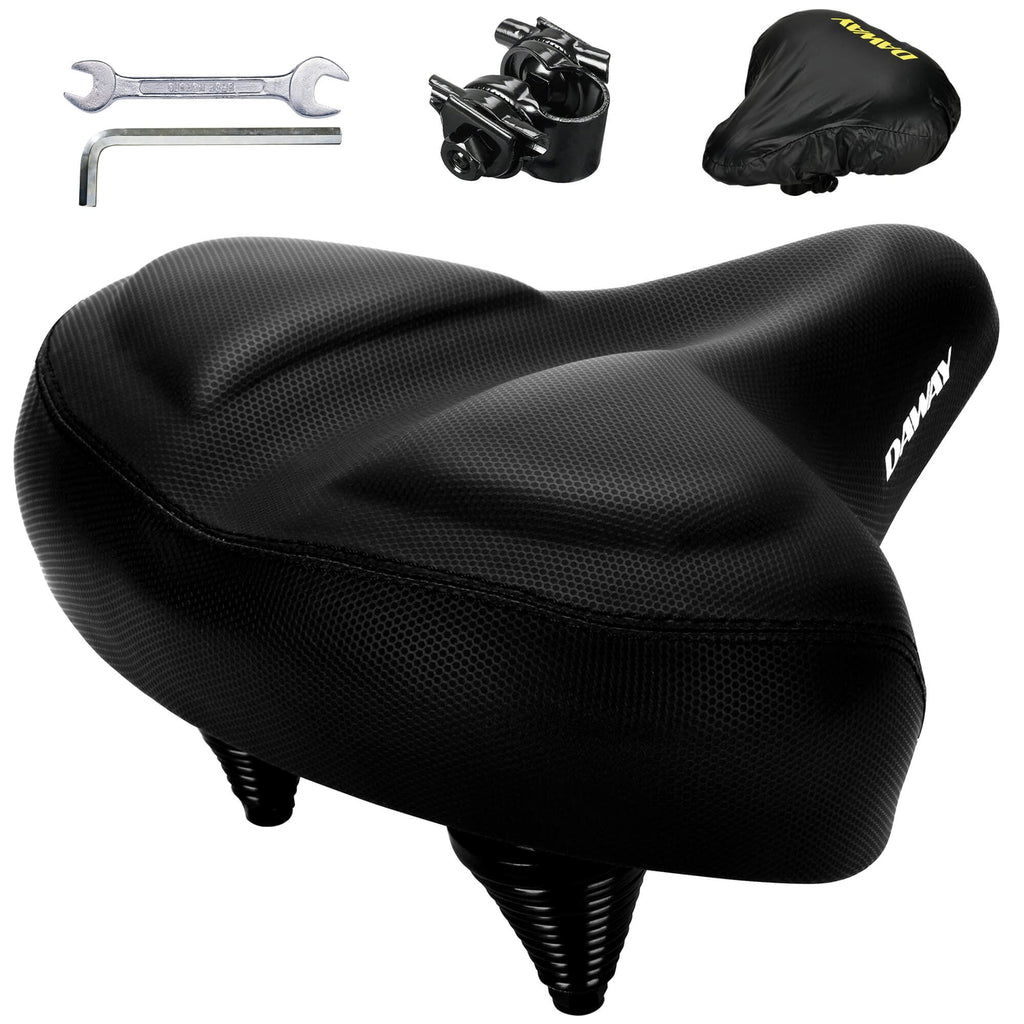 DAWAY C40 Oversized Bike Seat - Memory Foam Wide Bicycle Saddle