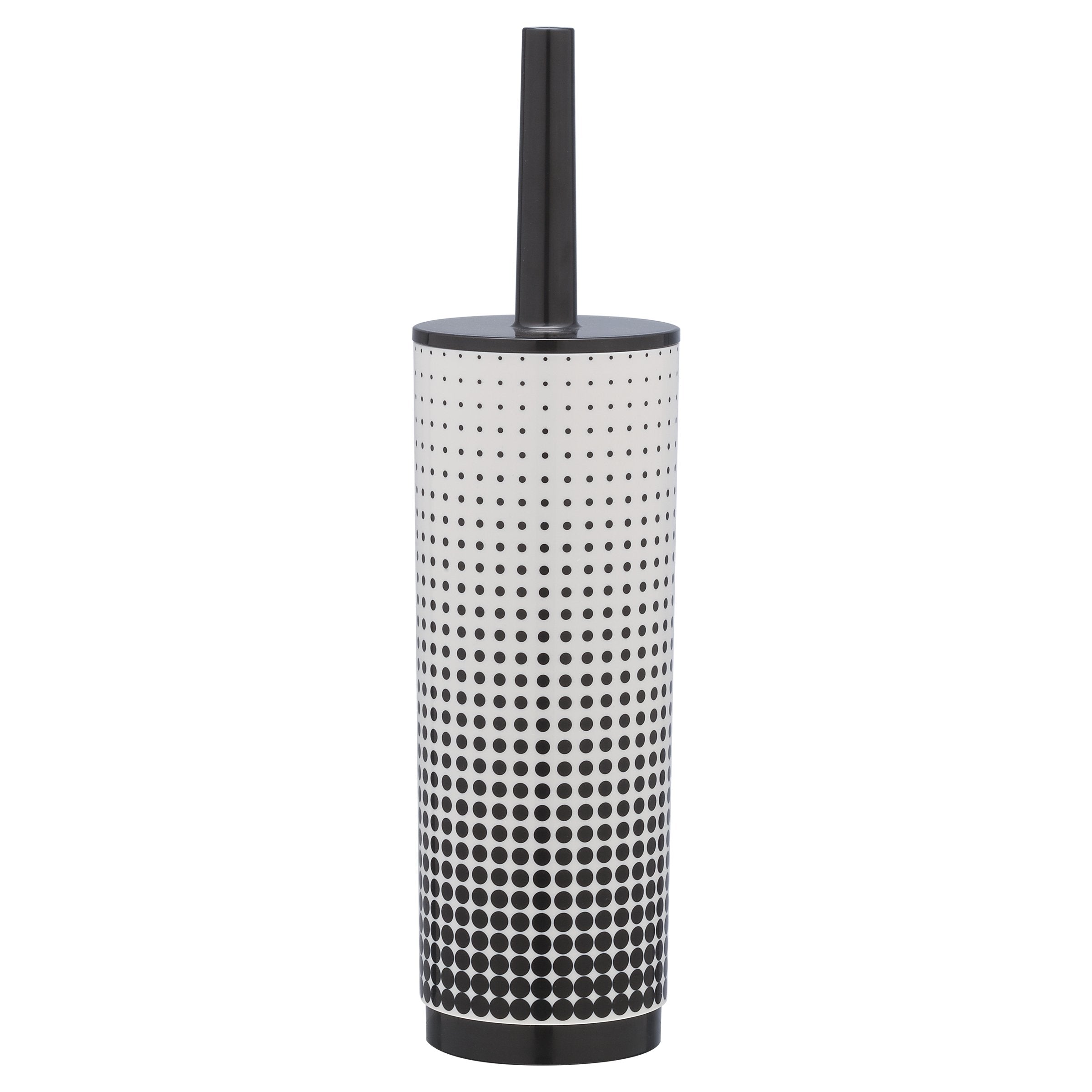 Sealskin Speckles Toilet Brush Holder | Black ABS Modern Bathroom Set