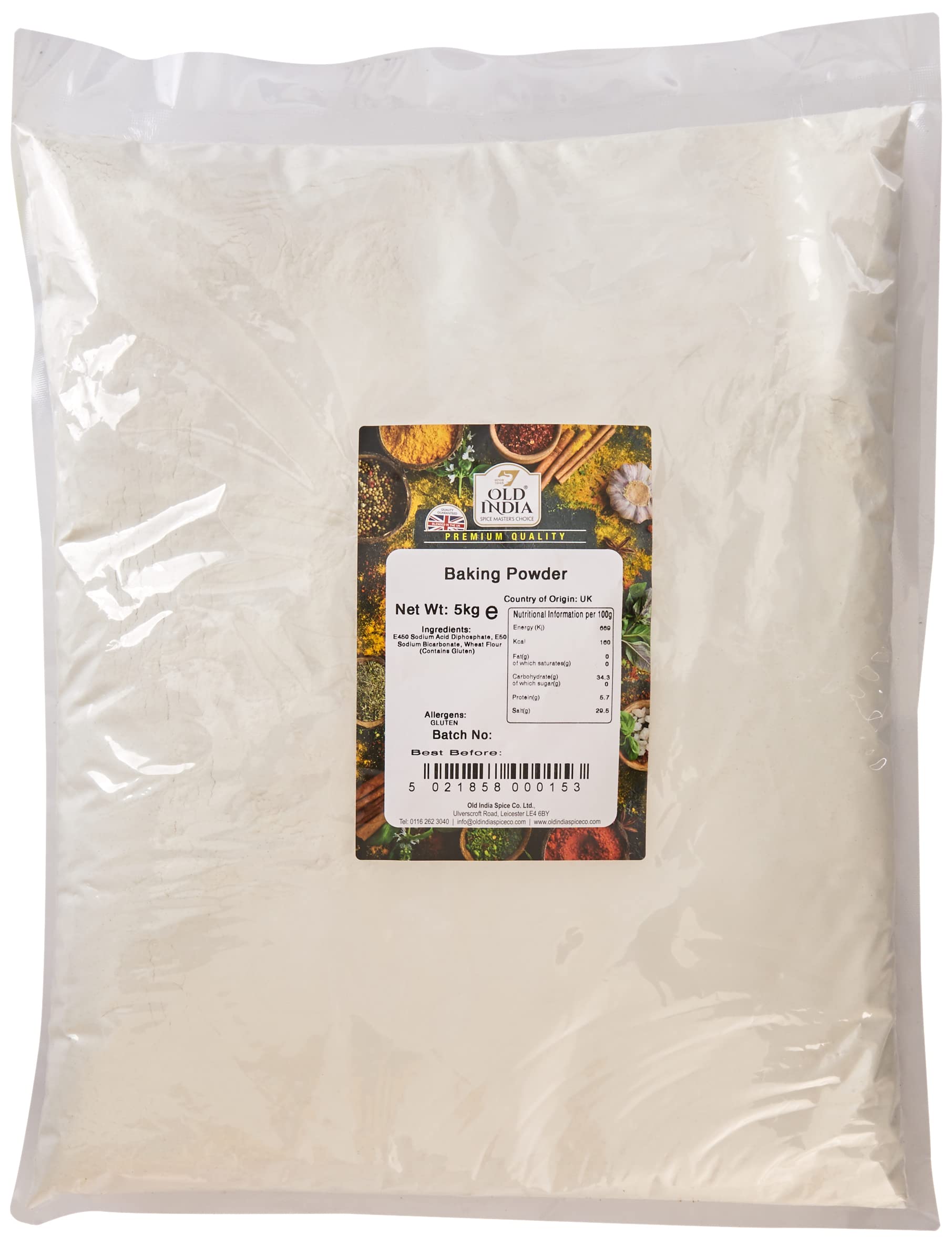 Old India Baking Powder – 5kg Bulk Leavening Agent for Baking