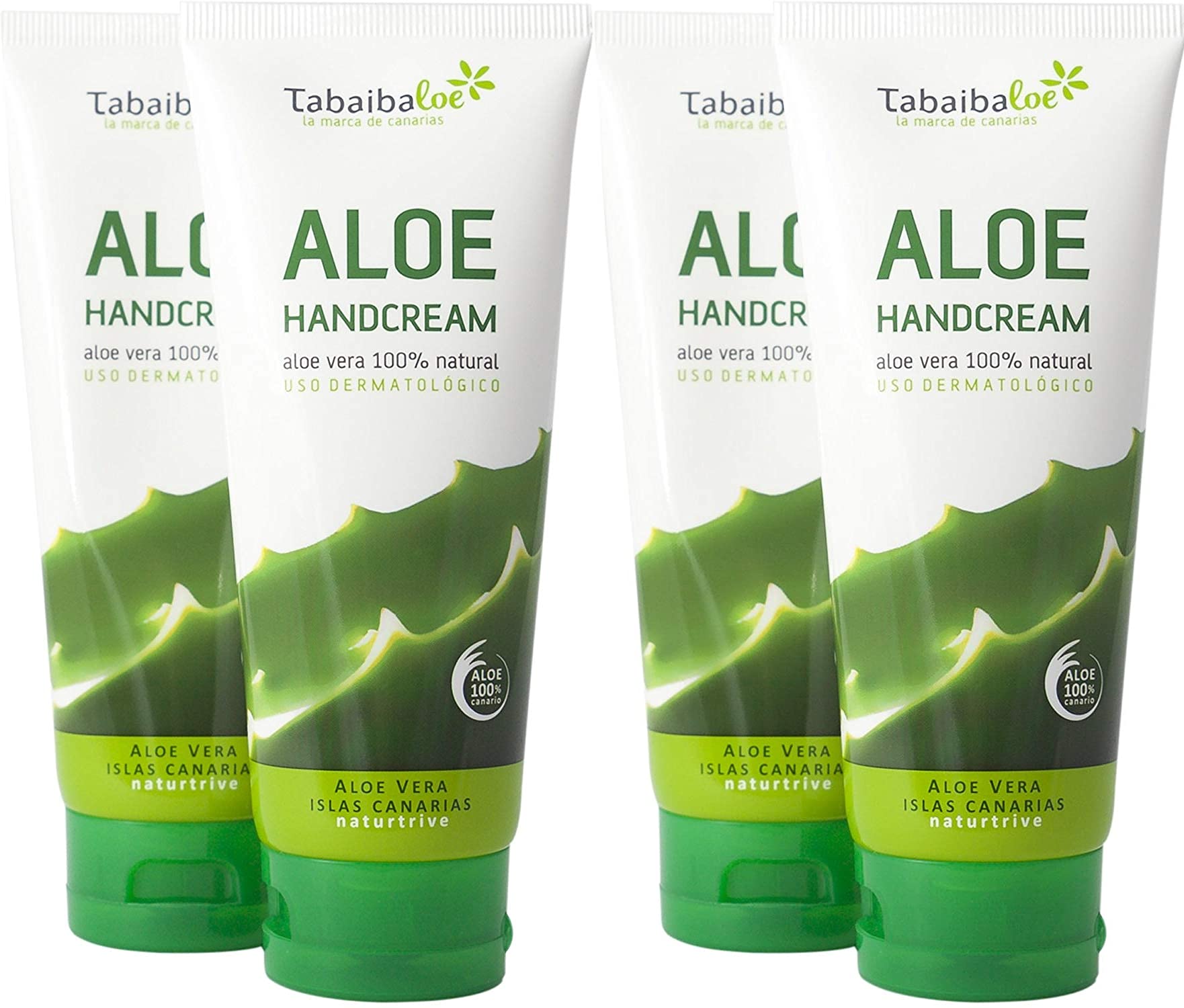Tabaibaloe Aloe Vera Hand and Nail Cream - Natural Moisturizer - 4 x 100ml