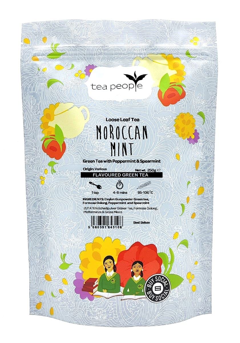 Tea People Moroccan Mint Green Tea & Oolong Blend – 250g Refill Pack
