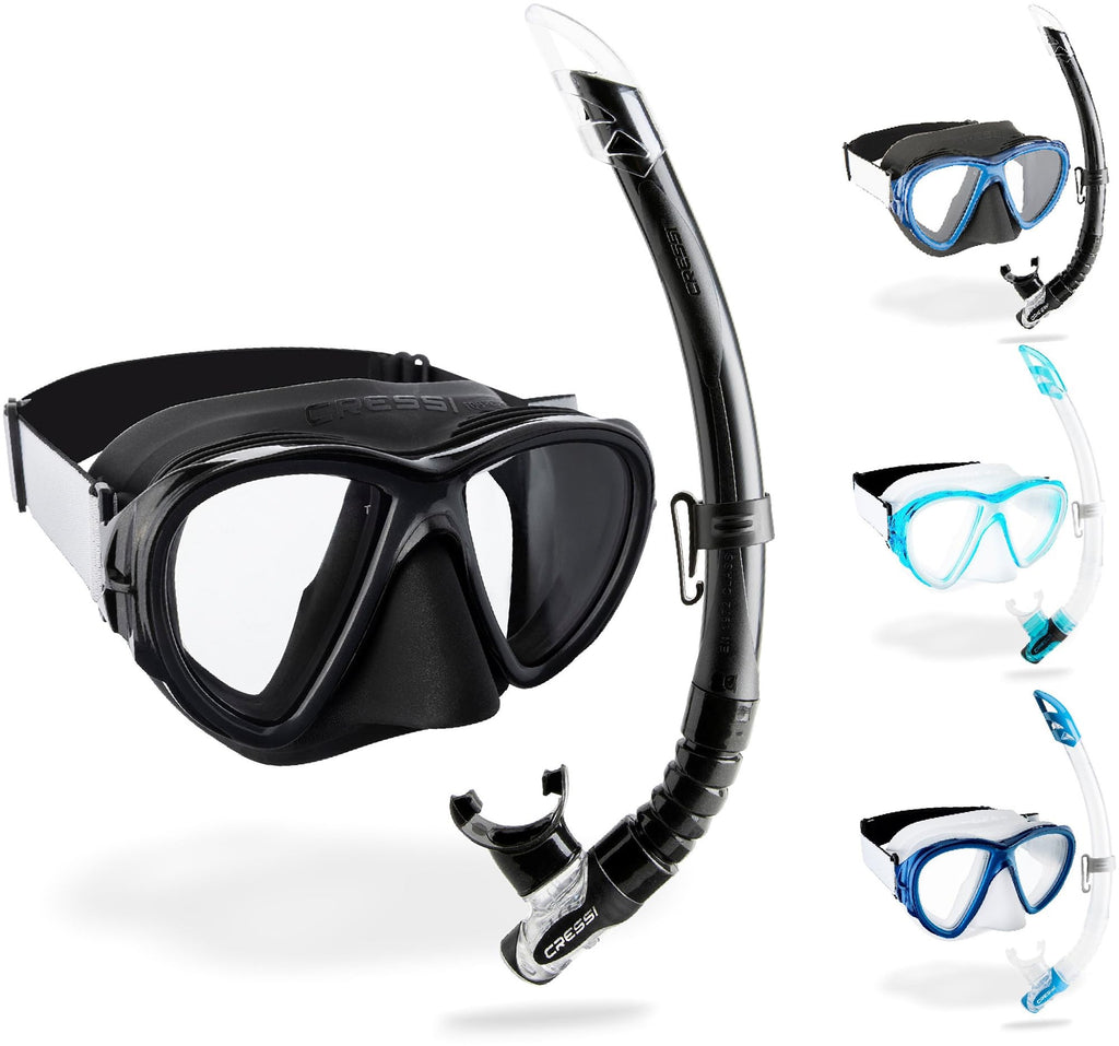 Cressi Fiji & Gamma Snorkel Set – Adult Mask and Snorkel Combo