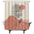 Ulticool Bohemian Shower Curtain – Pink Sun & Mountain – 180x200cm