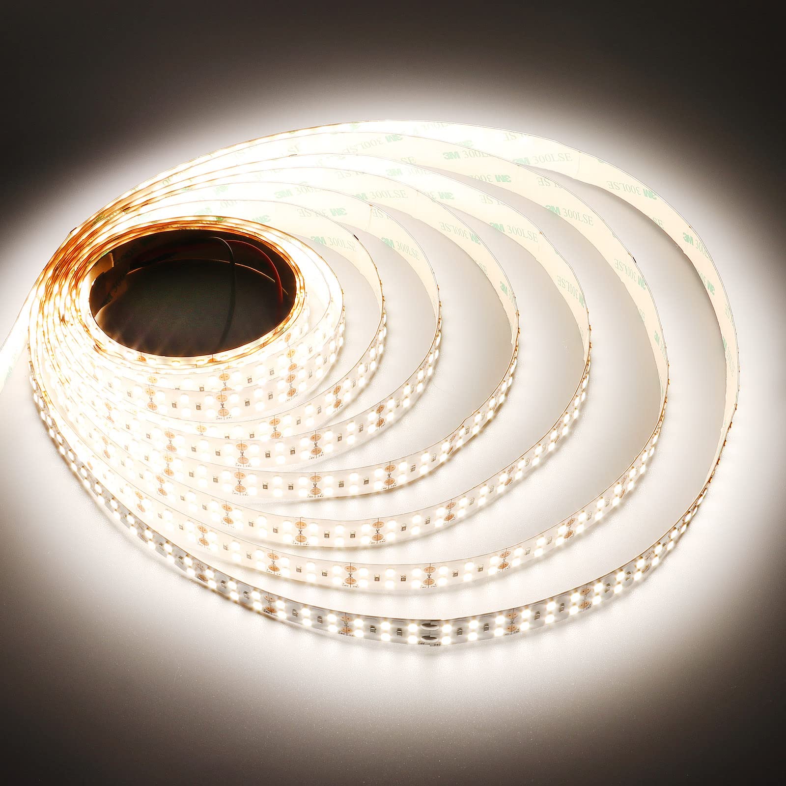 JOYLIT 24V LED Strip Lights | 4000K Natural White Dual Row 11200LM 5M