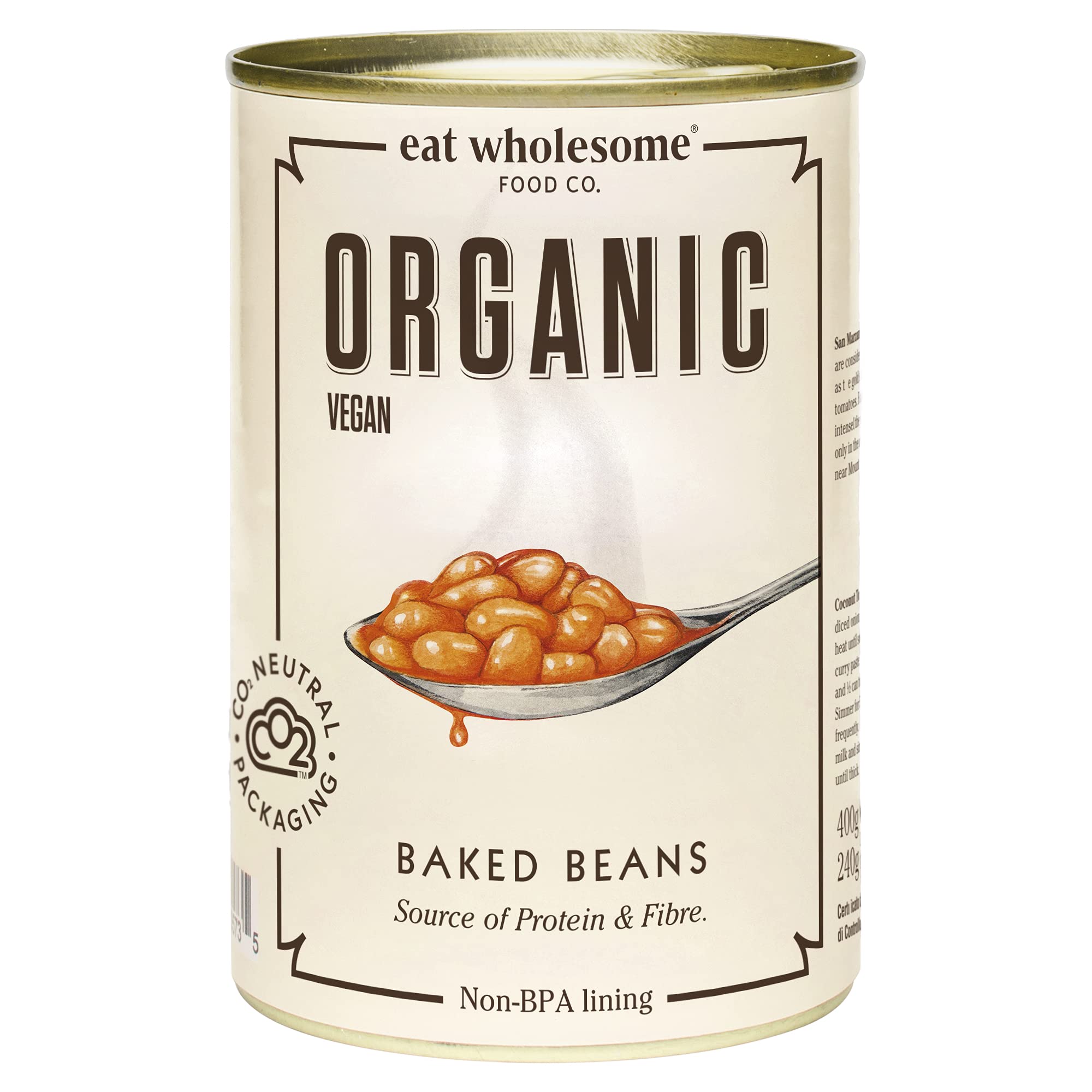 Eat Wholesome Organic Baked Beans in Tomato Sauce - 400g (Pack of 12)
