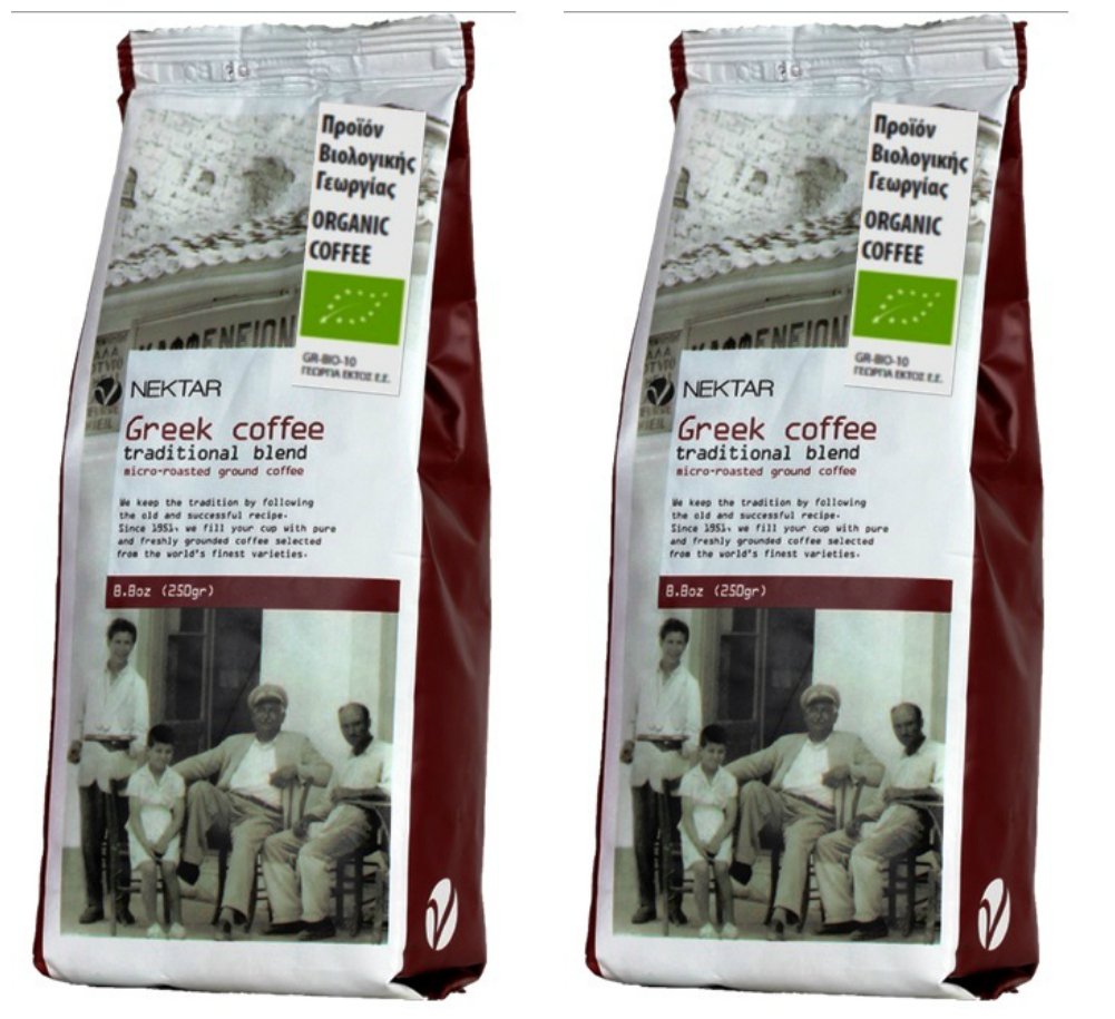 Nektar Organic Greek Coffee – Traditional Blend Freshly Roasted 500g