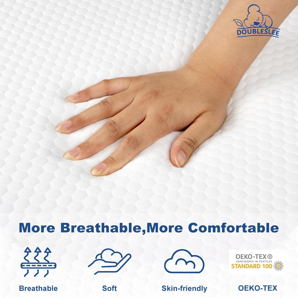 Doubleslee Memory Foam Mattress Double, Medium Firm Feel, 135x190x20cm - image 2